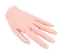 Nail Practice Hand for Acrylic Nails, Flexible Fake Hands, Practice Hand for Nails, Silicone Mannequin Model Left Hand, Nail Art Training Hand, for Beginners Salon Artists