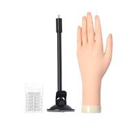 Nail Practice Hand | Hand Nail Practice - Bendable Soft Finger Model with Jelly Glue Suction Cup Beginner-Friendly for Women Teen Girls Salon Demonstration