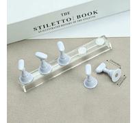 Nail Practice Holder, Nail Stand Practice Gel Polish Tools Gold Silver Rose-Golden(Td007-19)