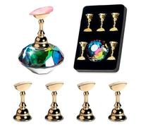 Nail Practice Holder, Nail Stand Practice Gel Polish Tools Gold Silver Rose-Golden(Tr72)
