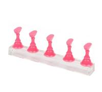 Nail Practice Holder, Nail Swatch Sticks Multicolor Practice Display Manicure Gel Polish Showing Shelf Tool(Pink)
