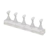 Nail Practice Holder, Nail Swatch Sticks Multicolor Practice Display Manicure Gel Polish Showing Shelf Tool(White)