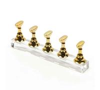 Nail Practice Holder, Nail Swatch Sticks Multicolor Practice Display Manicure Gel Polish Showing Shelf Tool(Gold)