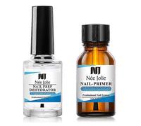 Nail Prep Dehydrator And Primer Set - Professional Natural Acid-free Primer & Dehydrate Protein Bonding Fast Air Dry For Uv Poly Gel Polish Acrylic Po