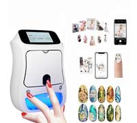 Nail Printer Machine - Electric Mini Nail Art Printer with AI Nail Shape Detection, 5" HD Touchscreen Control, Integrated LED Curing, 4800 DPI High-Resolution Prints, DIY Nail Art for Professionals