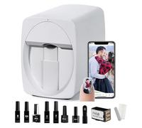 Nail Printer Nail Art Machine, Portable 3D Nails Painting Machine, DIY Nails Printer Control Through Mobile App, 10s Fast Printing, for Beauty & Personal Care (White)