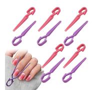 Nail Protector Set, 10 Pieces Cute Nail Polish Art Clip, Non-slip Reusable Simple Homemade Painting Accessories For Women Finger Salon