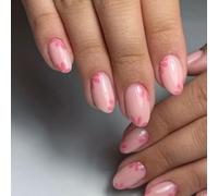 Nail Reformation Press on Nails, 3d Shell Flower Almond False Nails, Reusable Starfish Stick on Nails for Women(JP4364)