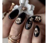 Nail Reformation Press On Nails, Pearl Sun Almond False Nails, Reusable Stick On Nails for Women Art(K202（30pcs）)