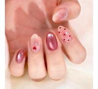 Nail Reformation Press On Nails, Pearl Sun Almond False Nails, Reusable Stick On Nails for Women Art(K206（30pcs）)