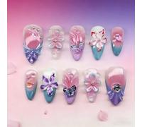 Nail Reformation Press On Nails, Pearl Sun Almond False Nails, Reusable Stick On Nails for Women Art(K210（30pcs）)
