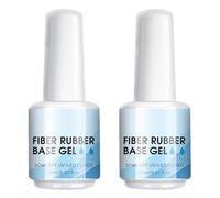 Nail Repair Gel,Clear Fiber Glass Base Gel Nail Polish,Nail Building Clear,Repair Broken,15ml UV LED Curing,Salon Indoor Home Travel Outdoor (2pcs)