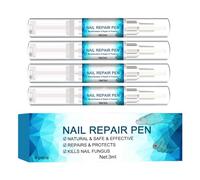Nail Repair Solution, 4 Pieces Effective Repair Cracked Nails, 3ml Each, Fast Acting Toenail Care, Protective Repair Pen for Toenails, Fingernails and Healthy Nails Walopola