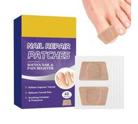 Nail Repair, Ultra-Thin Softening Stickers, Overnight Repair Patches, Pedicure Foot Care, Salon & Home Use, Athlete Nail, Gentle & Effective, 3.5x6.1cm, 40 Pieces for Women