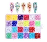 Nail Rhinestones Crystals Gems Jewels AB Flat Back Diamond With Storage Box For DIY Art Supplies Clothes Shoe Decoration Crystals Ab Nail Art Rhinestones Decorations Nail Stones Crystal Nail