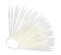 Nail Sample Sticks, Nail Display Tips Nail Polish Sample Sticks Display Practice Sticks Tool 50 Pcs Nail Swatches Sticks with Ring Nail Practice Color Display Polish Board (ABS 2)