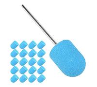 Nail Sanding Cups, Strong Durable Ceramic Nail File Bands for Manicure Tools, 20pcs Blue for Nail Artists Home Salon Use