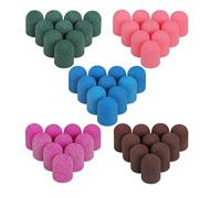 Nail Sanding Head, Nail Art Sanding Bands 13x19mm 80 120 180 240 Grit Multicolor Pack of 50(50pcs 80g Green)