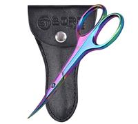 Nail Scissors Curved Cuticle Sharp Multipurpose Beauty & Grooming Shears for Eyebrows, Eyelashes, Toenails, Manicure, Pedicure, Nose, Trimming Cuticles Women & Men (Rainbow)