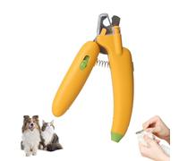 Nail Scissors for Dogs and Cats with Nail File, Stainless Steel, Claw Clippers, Cats, Claw Clippers, High Quality Claw Care Cutter for Pets, Nail Clippers, Large with Safety Protection (Yellow)