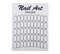 Nail Scoreboard, 50 Colours, Nail Art Colour Card, Nail Tip Scoreboard, Nail Tips Gel Nail Polish Colour Card for False Nails, Tips Display (White)