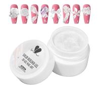 Nail Sculpting Gel - Builder 3D Talling, Non-Stop Modeling Glue | Pearl White Satin Texture, Candy Design Gel for Nail Extension, Hand, Phototherapy, Art D