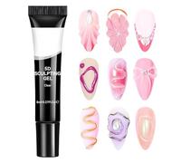 Nail Sculpting Gel - Clear 5D Fingernail Art Gel, Clear Sculpting Molding Glue | Manicure Extension Tool For Beginner Professional Home Salon Wedding Halloween Christmas Party Women Girls Gift DIY