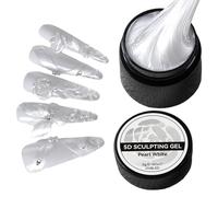 Nail Sculpting Gel - Sculpture Gel for Nails White | Smooth Manicure Decoration Glue for Beauty Charm Flower Carving Modeling Design Fingernail Extension