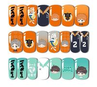 Nail Seal Haikyu Nail Hiroaka Shoyo Hinata Tobio Kageyama Koji Sugawara Kasuno Adult Child 14 Piece Sticker Decal Set Women's Nail Parts Cosplay Disguise Accessory Decoration Cute Fashion Birthday