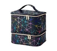 Nail Set Organizer - Cosmetic Bags | Nail Polish Organizer Bag | Nail Polish Carry Bag | Fingernail Polish Travel Organizer | Nail Machine Bag | Travel Nail Polish Bag | Cosmetic Storage Bag, black