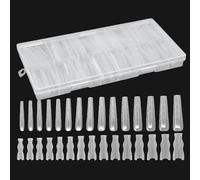 Nail Shapes, 180 Pieces Transparent Sandwich Structure Beauty Supplies | Soft Gel Nail Tips - For Pedicure Beauty Makeup Salon Home Travel Wedding Bride Spa Holiday