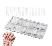 Nail Shapes for Gel - 240 Pieces Clear Press-on Shapes, Set for Nail Extensions, for Building Artificial Nails for Women, Fingers and Toes, for Home, Beauty and Personal
