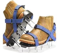 Nail Shoes Lawn Aerator Shoes Pre-Assembled with Fastening, Lawn Aerator Shoes, Manual Lawn Aerator with Spikes with Adjustable Straps for Use for Effective Soil Aeration (B)