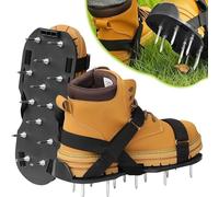 Nail Shoes Lawn Aerator Shoes Pre-Assembled with Fastening, Lawn Aerator Shoes, Manual Lawn Aerator with Spikes with Adjustable Straps for Use for Effective Soil Aeration (A)