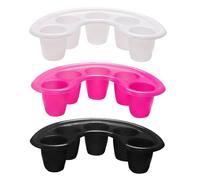 Nail Soaking Bowl, 3PCS 5 Slots Nail Soak off Bowl, Plastic Manicure Removal Tool for Salon Home, Soak off