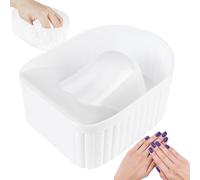 Nail Soaking Bowl, Manicure Soak-Off Bowl, Dip Powder Remover, Nail Polish abolish Pot, Improved Experience, Ergonomic Design (Pink), for Nails Care, Home, Salon, 5.51x4.13x2.36 inches
