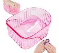Nail Soaking Bowl, Manicure Soak-Off Bowl, Dip Powder Remover, Nail Polish abolish Pot, Improved Experience, Ergonomic Design (Pink), for Nails Care, Home, Salon, 5.51x4.13x2.36 inches