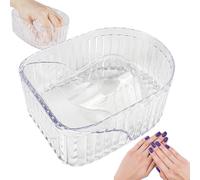 Nail Soaking Bowl, Manicure Soak-Off Bowl, Dip Powder Remover, Nail Polish abolish Pot, Improved Experience, Ergonomic Design (Pink), for Nails Care, Home, Salon, 5.51x4.13x2.36 inches