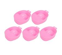 Nail Soaking Bowl Nail Polish Remover Bowl Nail Art Soak Bowl Ergonomic Design Plastic Manicure Spa Gel Remover for Professional Salon Home Use 5pcs 17 x 11.7cm