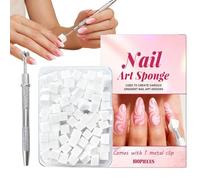 Nail Sponges - Art Tools Sponge Brush | Nail Brushes, Art Design Manicure Diy, 100 Pieces Soft Square Professional Beauty Tools with Grabbing Pen,Small Sponge for Foot Spa Grooming Party Summer Win