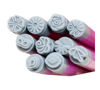Nail Stamp Kit, 10Pcs Nail Arts Stamp Pen Set, Flower and Geometric Pattern Nail Stamp Pen Kit, Nail Arts Stamp for Lady Girl Nail Arts Design
