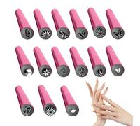 Nail Stamp Pen Set - Flower Nail Stamp Pen | 15x Pen Stamp Nail Tools With 6 Different Art Patterns, Nail Stamping Plate Set, Nail Stamper Kit, Nail Stamper Nail Tool For Women Girls