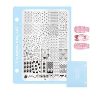 Nail Stamp Plates Manicure Tip Art Press Molds | Nail Design Stamp for Wedding Party Prep Studio Beginners Practice Home Salon