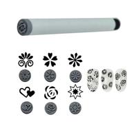 Nail Stamp, Stamp Pens for Nails, Various Interchangeable Prints and Two Matching Pen Holders for Design (Pack of 6)