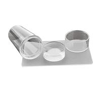 Nail Stamper Scraper, Silicone Nail Stamper Soft Art Scraper Clear Stamp Printing Head Manicure Tools 2.8cm 2PCS, Art Kit