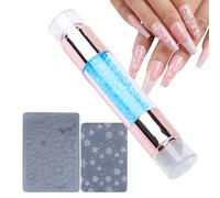 Nail Stamper Tool, Nail Stamper Kit | Home Stamping Pens - Double Ended Design Rinestone Embellished Stamping Pen Kit for Women Household Practices for Practice