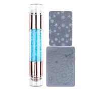 Nail Stamper Tool, Nail Stamper Kit, Stamp Pens, Double Ended Design Ruled Embellished Pens with Fingerprint for Women Living Room at Home