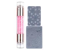 Nail Stamper Tool, Nail Stamper Kit - Stamping Pens | Double Ended Design Rinestone Embellished Stamping Pen Kit for Women Household Practices for Practice
