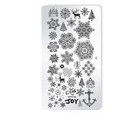 Nail Stamping, Chirsmas Theme Pattern Nail Art Stamp Stamping Image Plate Nail Art Stamper Scraper Nails Tool Xmas For Women Girls,6X12cm