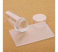 Nail Stamping Kit, Clear Jelly Nail Art Stamper and Scraper, Silicone Soft Nail Stamper Scraper Polish Image Paint Stamp Nail Art, Nail Care Tool, 1 Set Nice processing